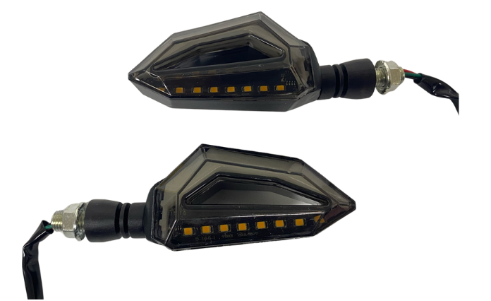 Direccionales Led Para Moto Gel Rojo/ambar Secuencial
