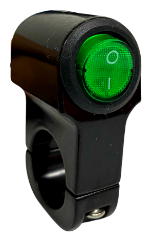 Interruptor Redondo Tecla P/Moto Verde