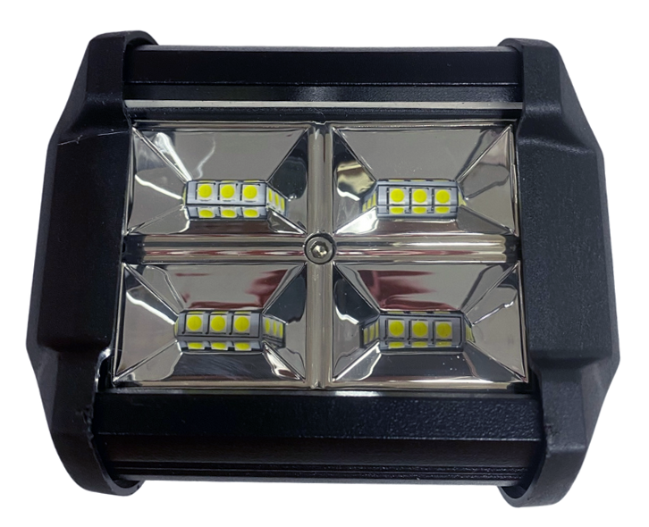 Faros 12 Led Carcaza De Color Negro C/estrobo