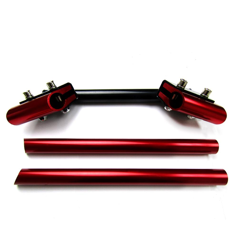 Manubrio Metalico Rojo 3 Pzas P/moto Italika