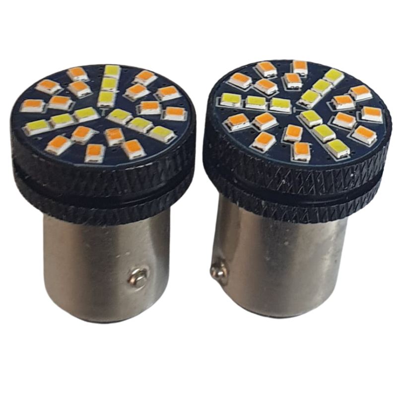 Focos Led 1034 Blanco Fijo Y Estrobo Ambar