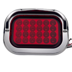 Plafon 24 Led Cachucha Tipo Gro-Rim Rojo C/Estrobo