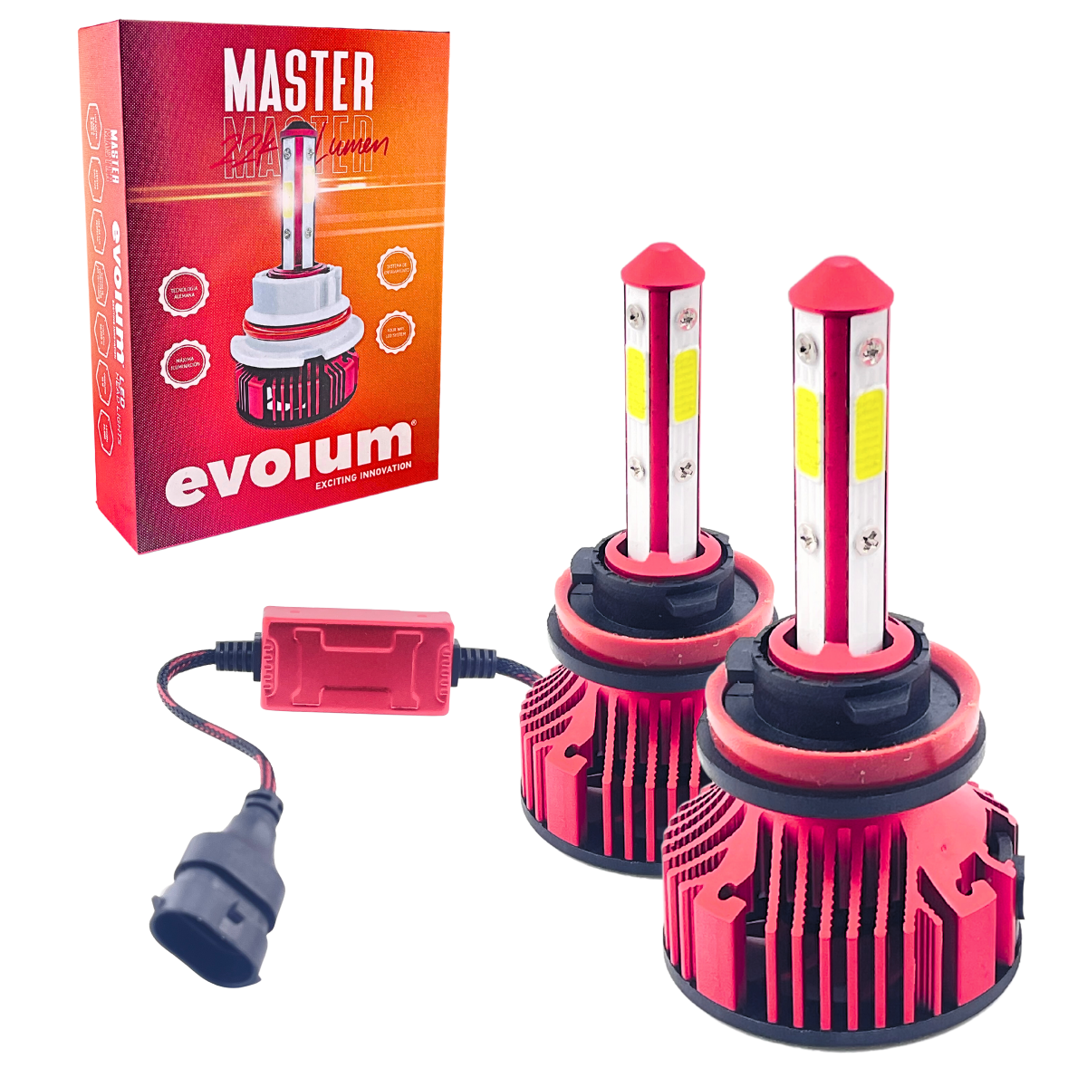 Focos Led H11 Evolum Master 4 Caras