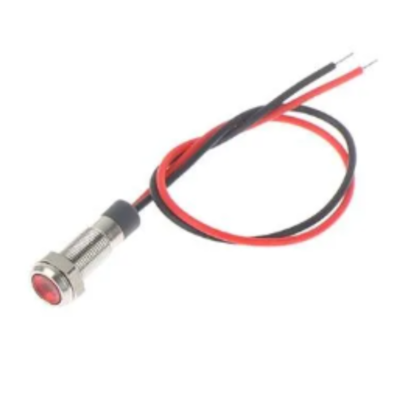 Indicador Led De Metal 8mm Rojo