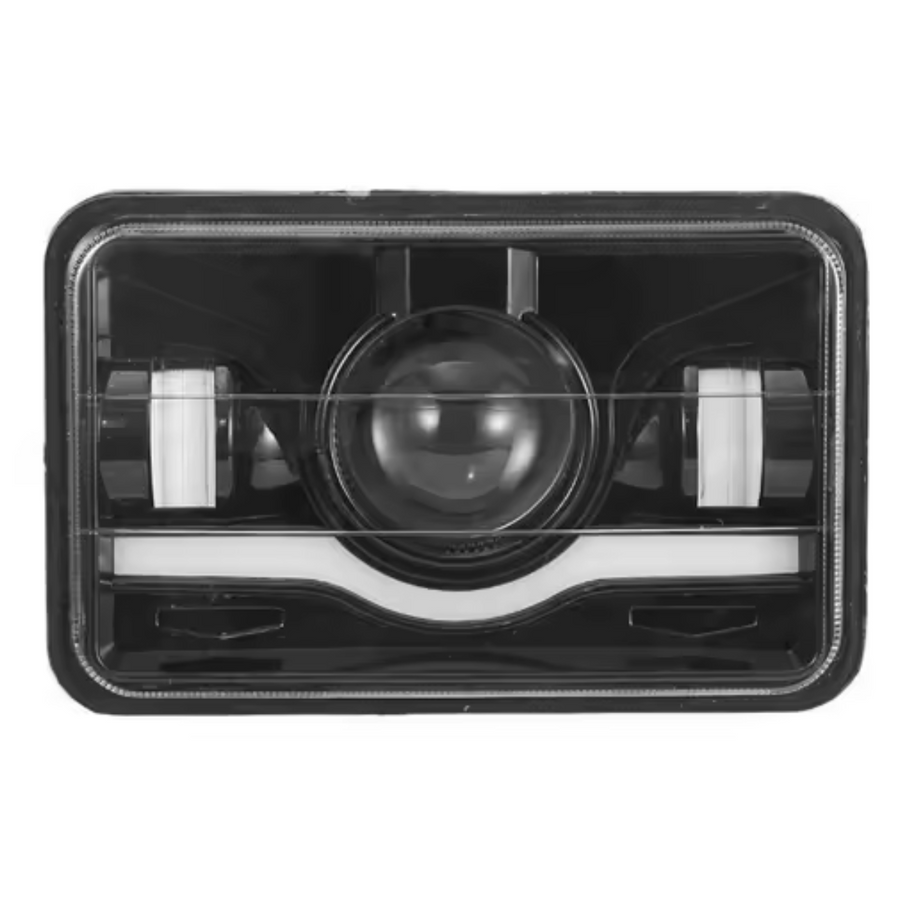 Unidad Faro Led Rectangular 4x6 Drl Blanco Luz Baja Y Alta