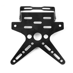 Portaplaca Para Motocicleta Aluminio Negro
