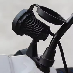 Cargador De Celular Para Motocicleta 2 Usb Con Aro Led Azul