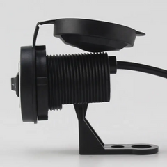 Cargador De Celular Para Motocicleta 2 Usb Con Aro Led Azul