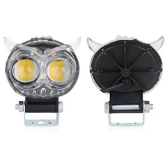 Faro Niebla Buho Lupa Blanco/ambar Con Estrobo Y Drl Rojo/azul Carcaza De Plastico