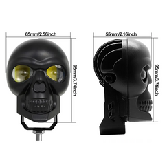 Faro Led Tipo Craneo Blanco/ambar Con Estrobo