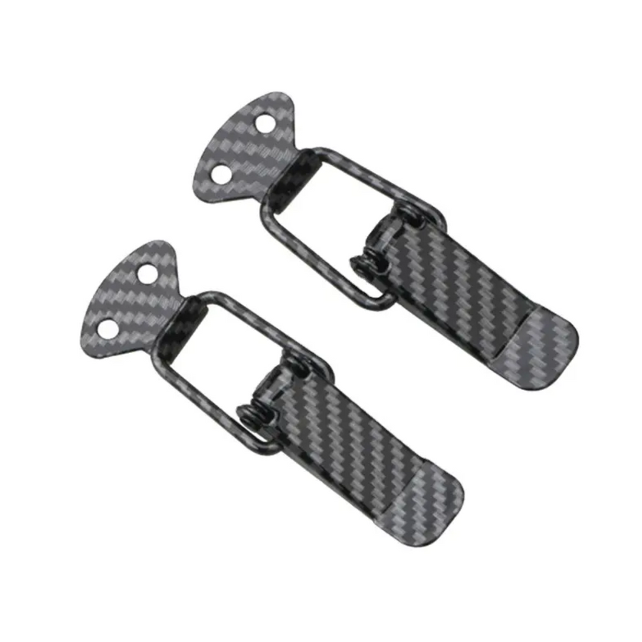 Sujeta Fascia Metalico Tipo Fibra De Carbono Universal 2 Pzas