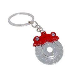 Llavero Metalico Disco De Freno Rojo