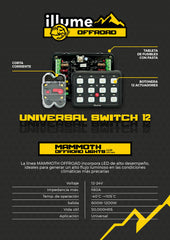 Botonera Universal Switch 12 Illume Mammoth