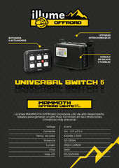 Botonera Universal Switch 6 Illume Mammoth
