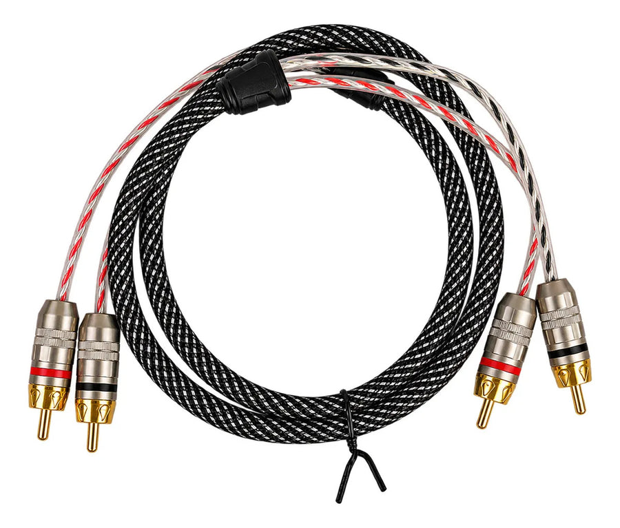 Cable Rca 0.9 Mts 100% Cobre Conector De Metal Treo