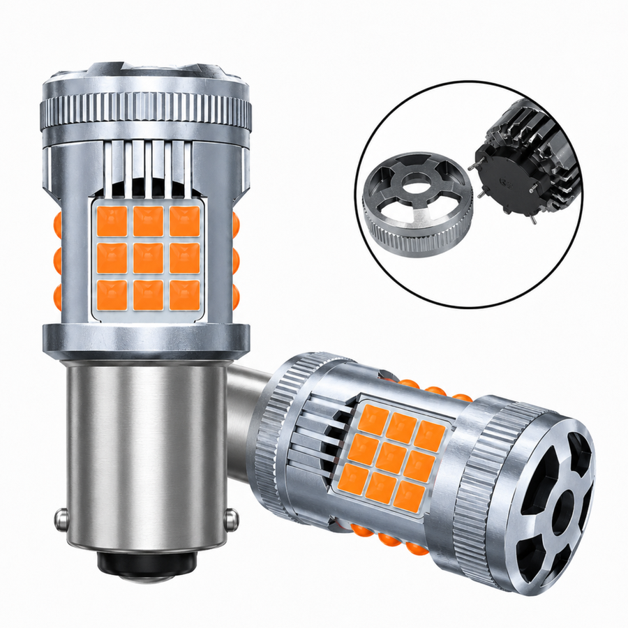 Focos Led 1141 36 Hiperled Canbus Ambar Con Ventilador