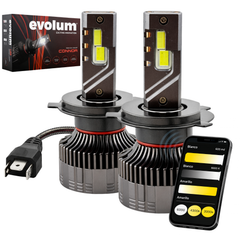 Focos Led H4 Evolum Connor 3 Colores Con App
