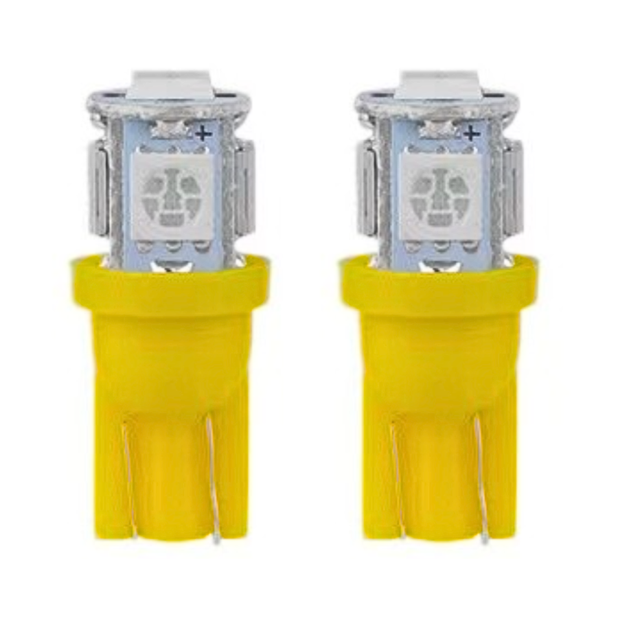 Focos Led T10 Pellizco 5 Led Ambar