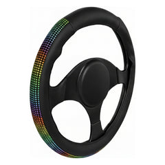 Cubrevolante Piedras Diamante Vinipiel Multicolor Arcoiris