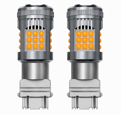 Focos Led 3157 36 Hiperled Canbus Ambar Con Ventilador Y Estrobo