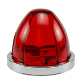Plafon Tipo Watermelon Led Vidrio Haz Luz Frontal Rojo Con Estrobo 2 Pza