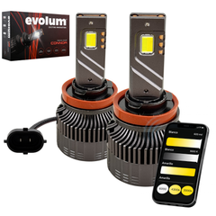 Focos Led H11 Evolum Connor 3 Colores Con App