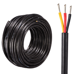 Rollo Cable 16 Awg 3 Lineas Negro/rojo/amarillo Con Recubrimiento