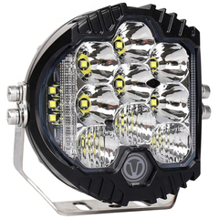 Faro Led 7" Redondo Drl Ambar Con Leds Laterales 50w