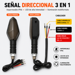 Direccionales Led Para Moto Rgb Multifuncion