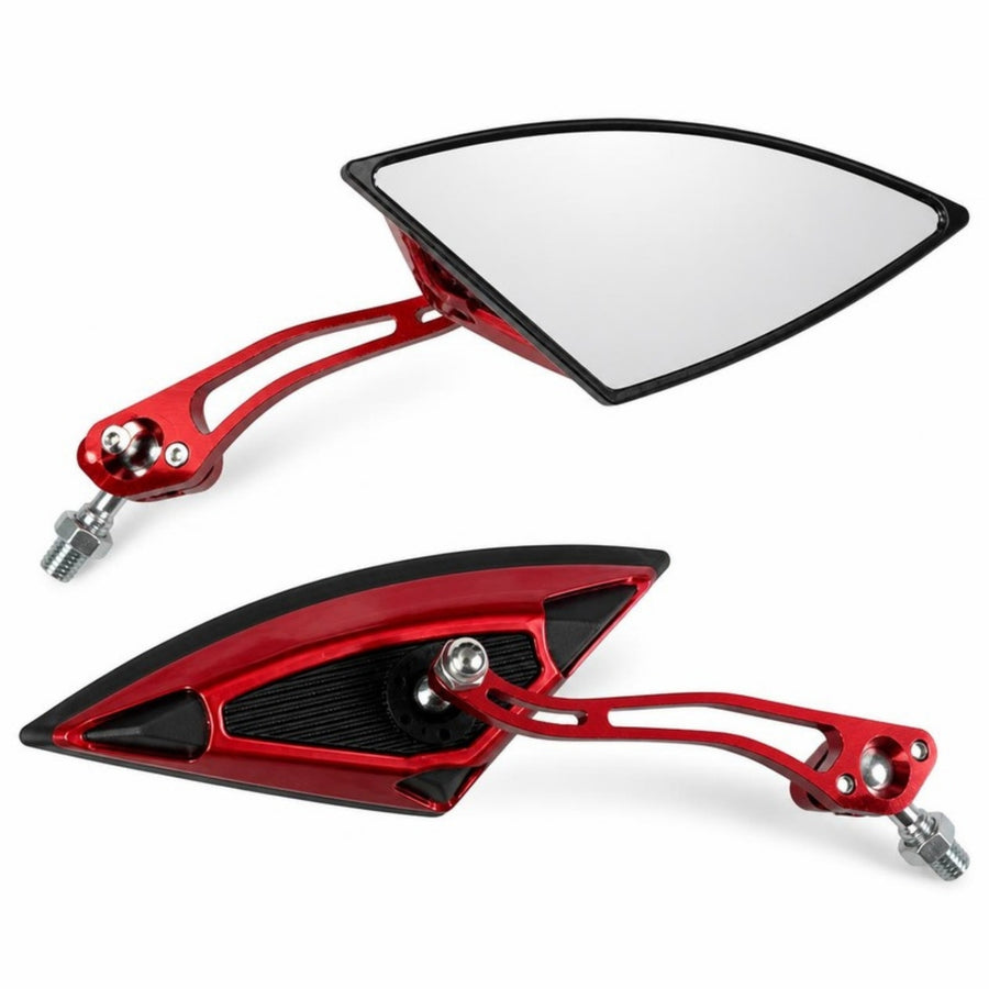 Espejos P/moto Deportivos Iron Racing Triangulo Negro/rojo