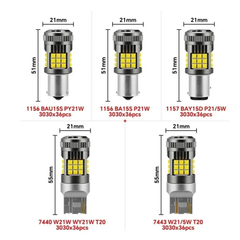 Focos Led 1034/1157 36 Hiperled Canbus Blanco Con Ventilador Y Estrobo