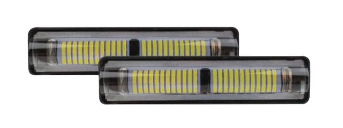 Faros Led Lupa Blanco Con Estrobo Ambar