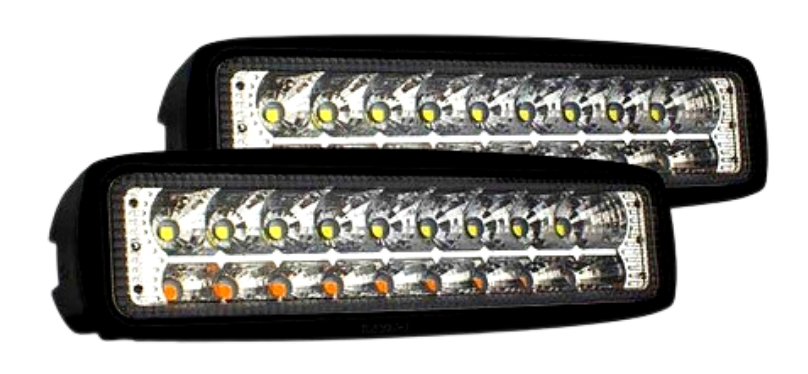 Faros 18 Led Bicolor Blanco/Ambar 36W