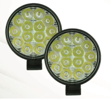 Faros Redondos 14 Led Mini C/estrobo