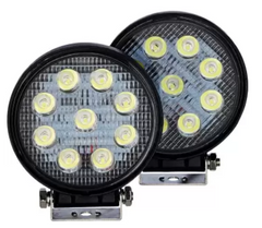 Faros Redondos 9 Led Con Estrobo