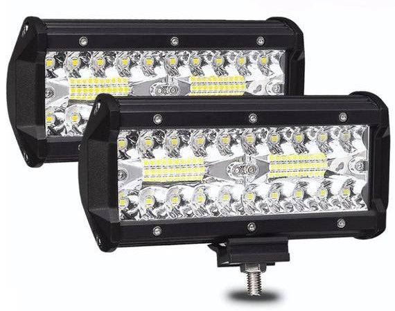 Faros 40 Led 120W Luz Fija Y Estrobo