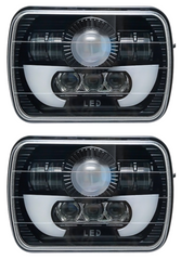 Unidades Led 5X7" Drl Blanco Fondo Negro
