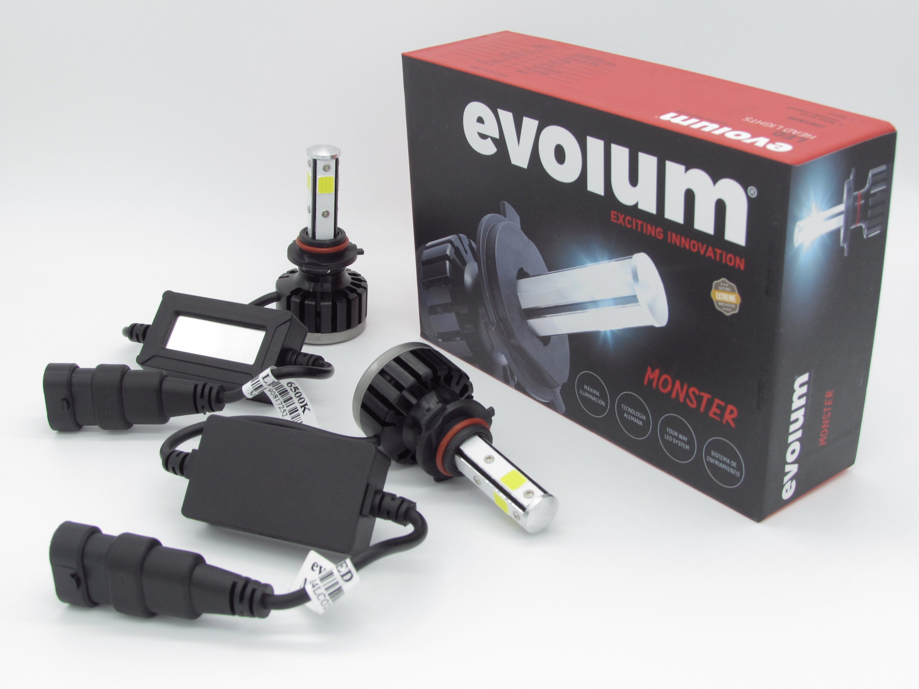 Focos Led 9006 Evolum Monster 4 Caras