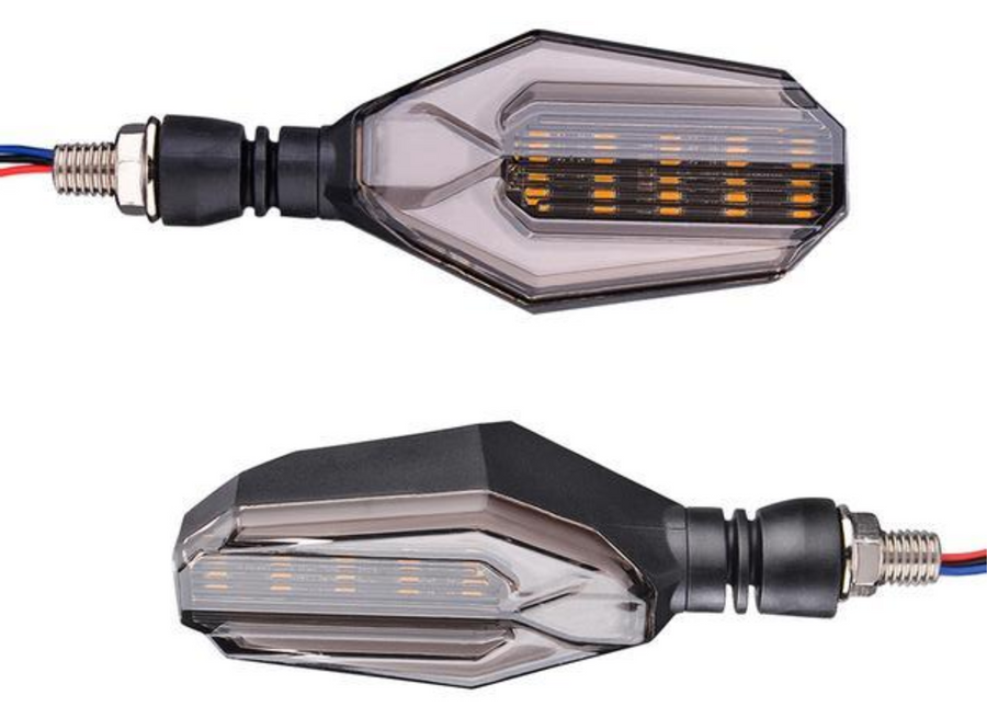 Direccionales Led Para Moto Gel Rojo/ambar Secuencial