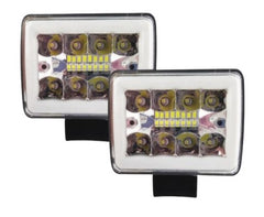 Faros Dually 15 Led Plastico Drl Rojo
