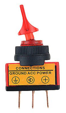 Interruptor 1p Palanca Corta Asw14d Rojo