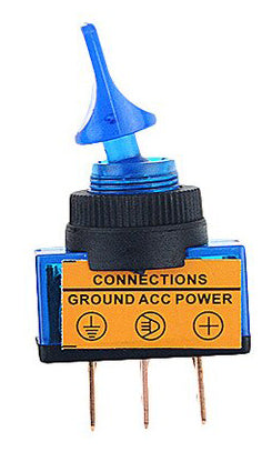 Interruptor 1p Palanca Corta Asw14d Azul
