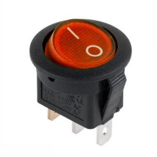 Interruptor 1p Redondo Irs-101-8c/d Rojo