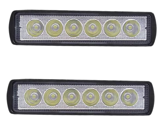 Faros 6 Led Blanco C/Strobo