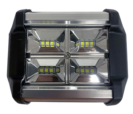 Faros 12 Led Carcaza De Color Plata C/estrobo