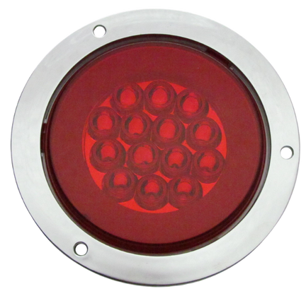 Plafon Redondo 4" 14 Led Gel 4 Funciones Rojo