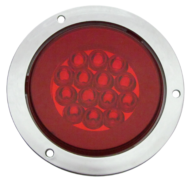 Plafon Redondo 4" 14 Led Gel 4 Funciones Rojo