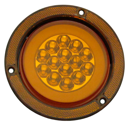 Plafon Redondo 4" Reflejante Gel 14 Led Ambar