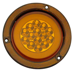 Plafon Redondo 4" Reflejante Gel 14 Led Ambar