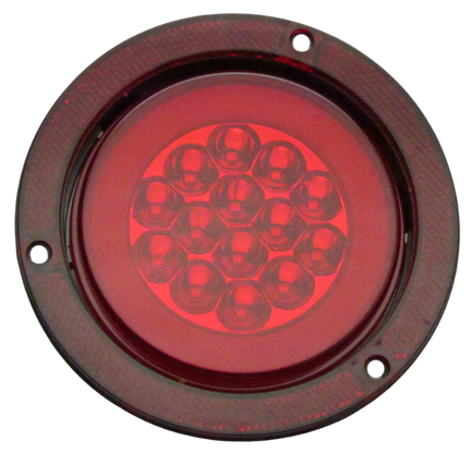 Plafon Redondo 4" Reflejante Gel 14 Led Rojo